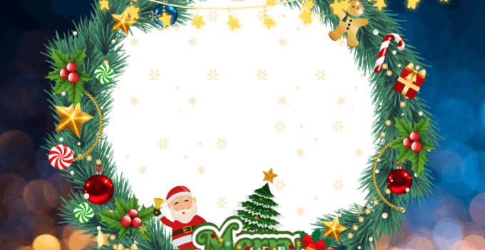 Merry Christmas Profile Frame